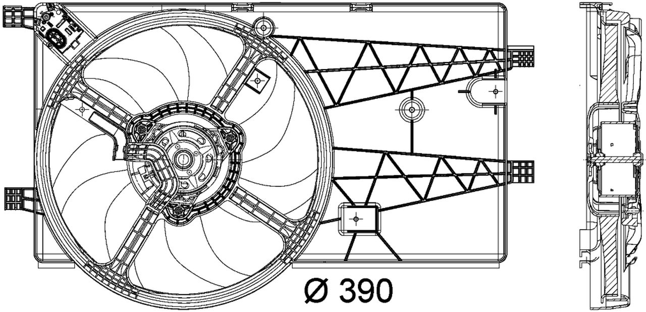 MAHLE PC Radiator/condenser fan  CFF180000P