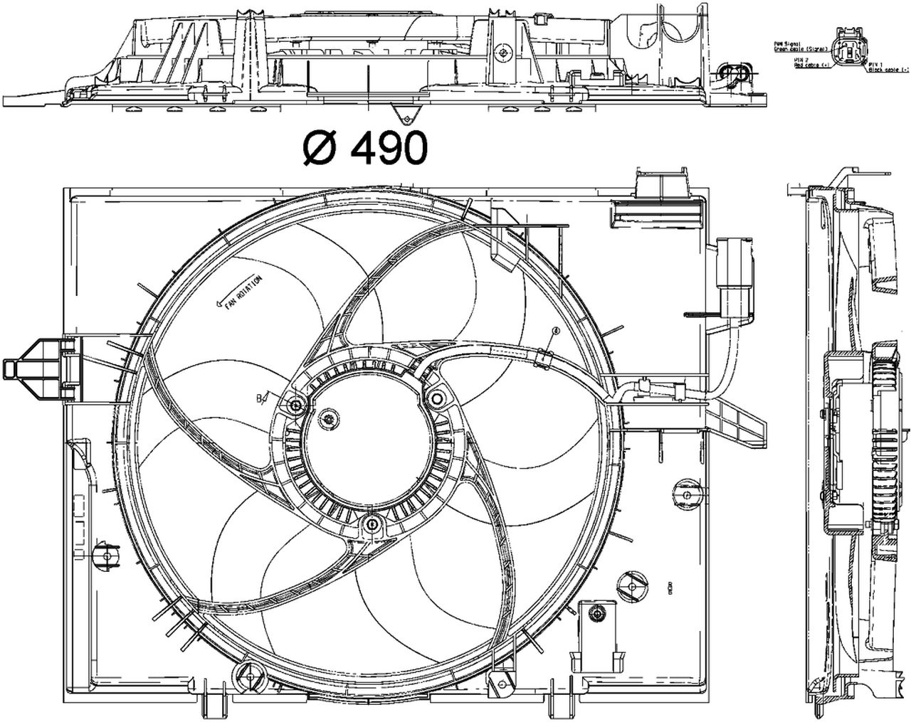 MAHLE PC Radiator/condenser fan  CFF190000P