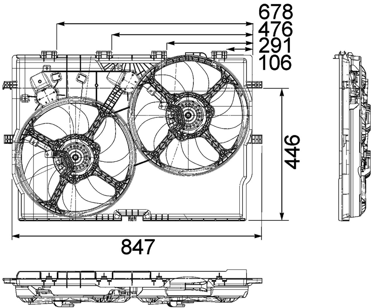 MAHLE LCV Radiator/condenser fan  CFF192000P
