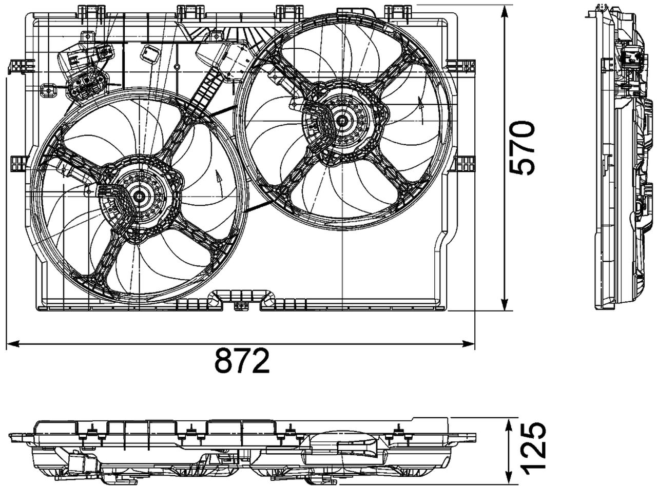 MAHLE LCV Radiator/condenser fan  CFF193000P