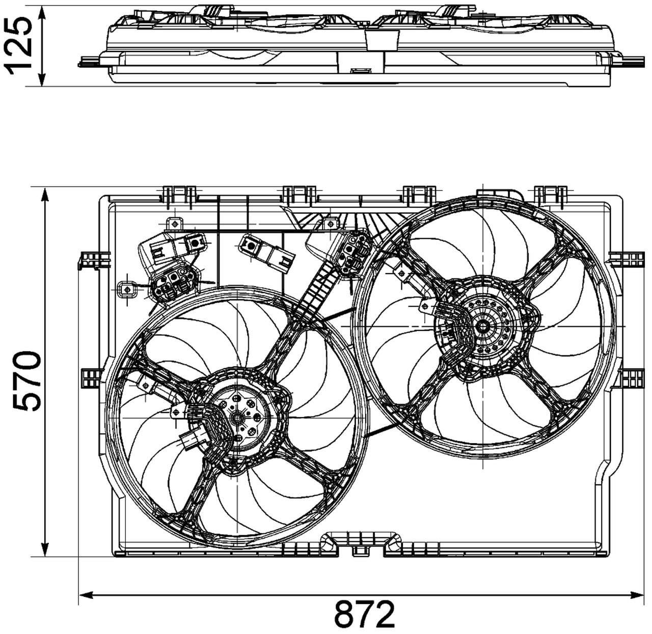 MAHLE LCV Radiator/condenser fan  CFF194000P