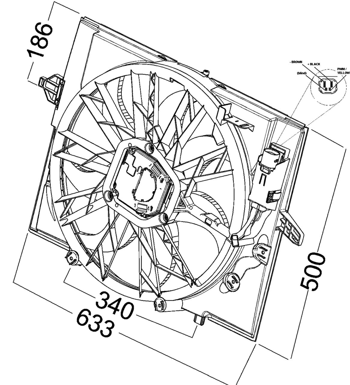 MAHLE PC Radiator/condenser fan  CFF215000P