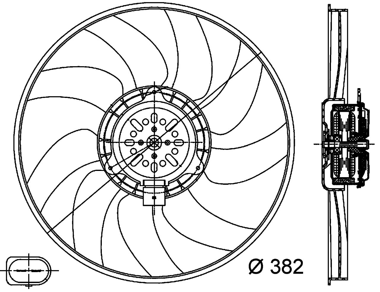 MAHLE PC Radiator/condenser fan  CFF312000S