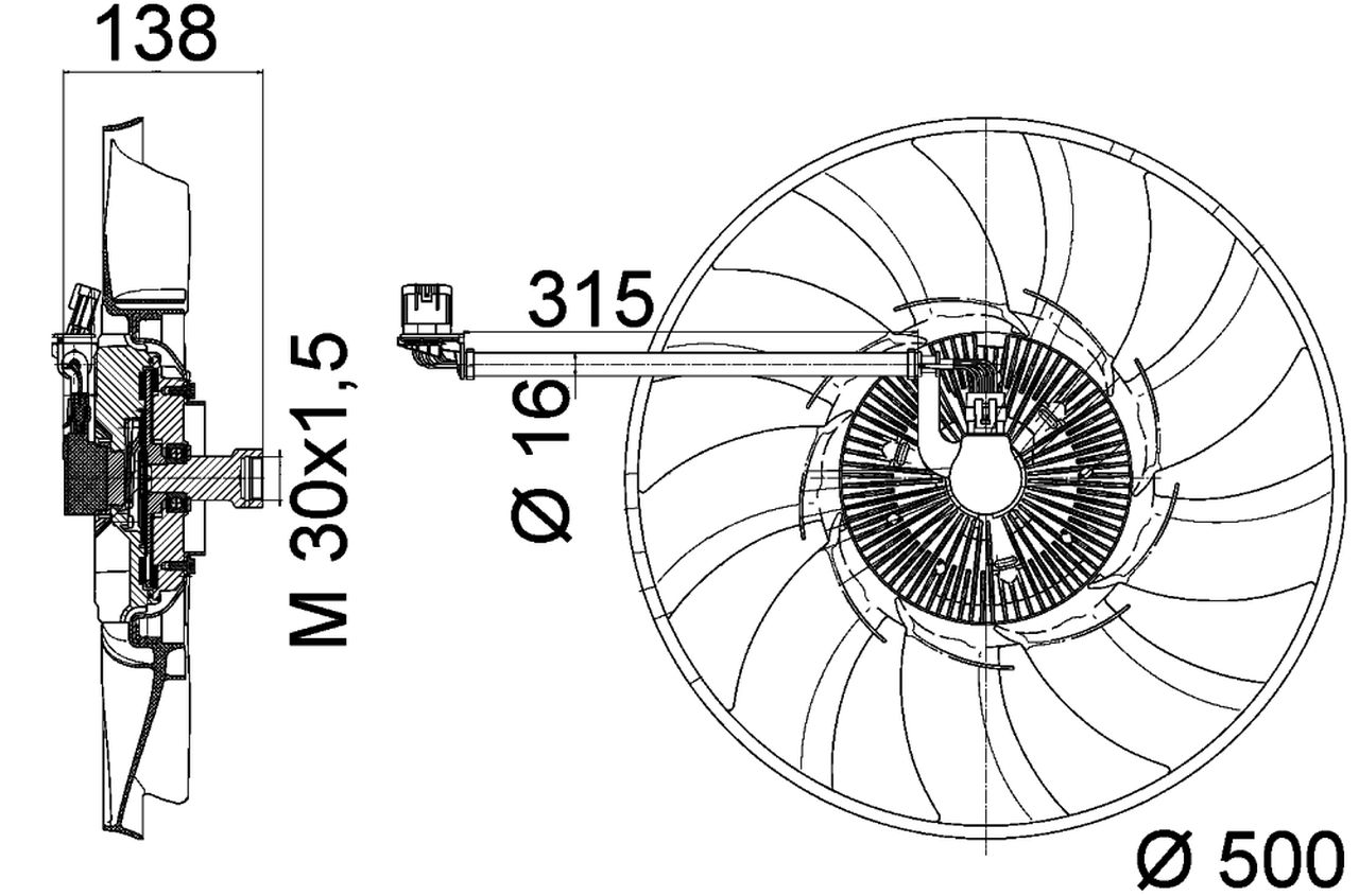 MAHLE PC Radiator/condenser fan  CFF471000P