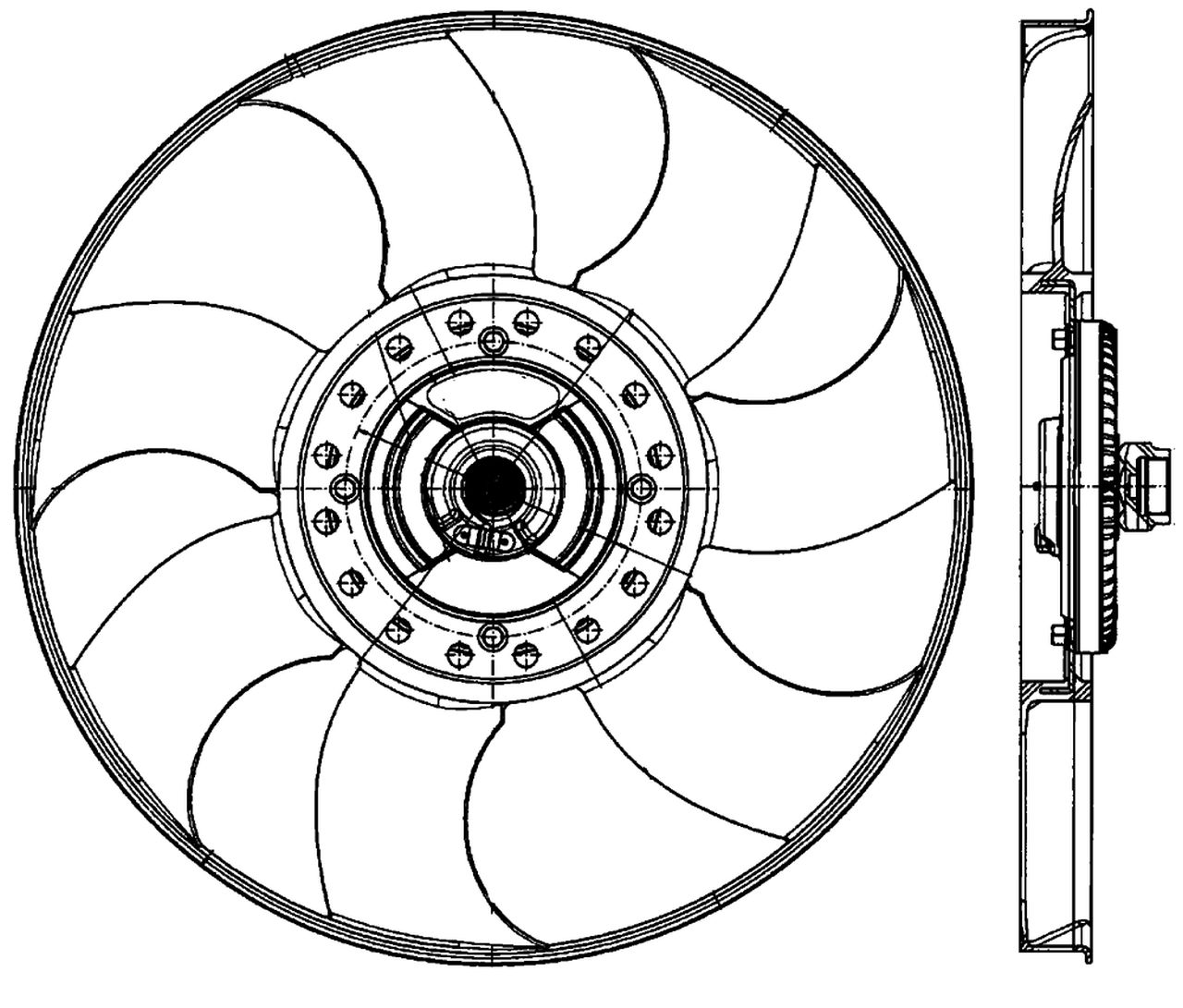 MAHLE PC Radiator/condenser fan  CFF489000P