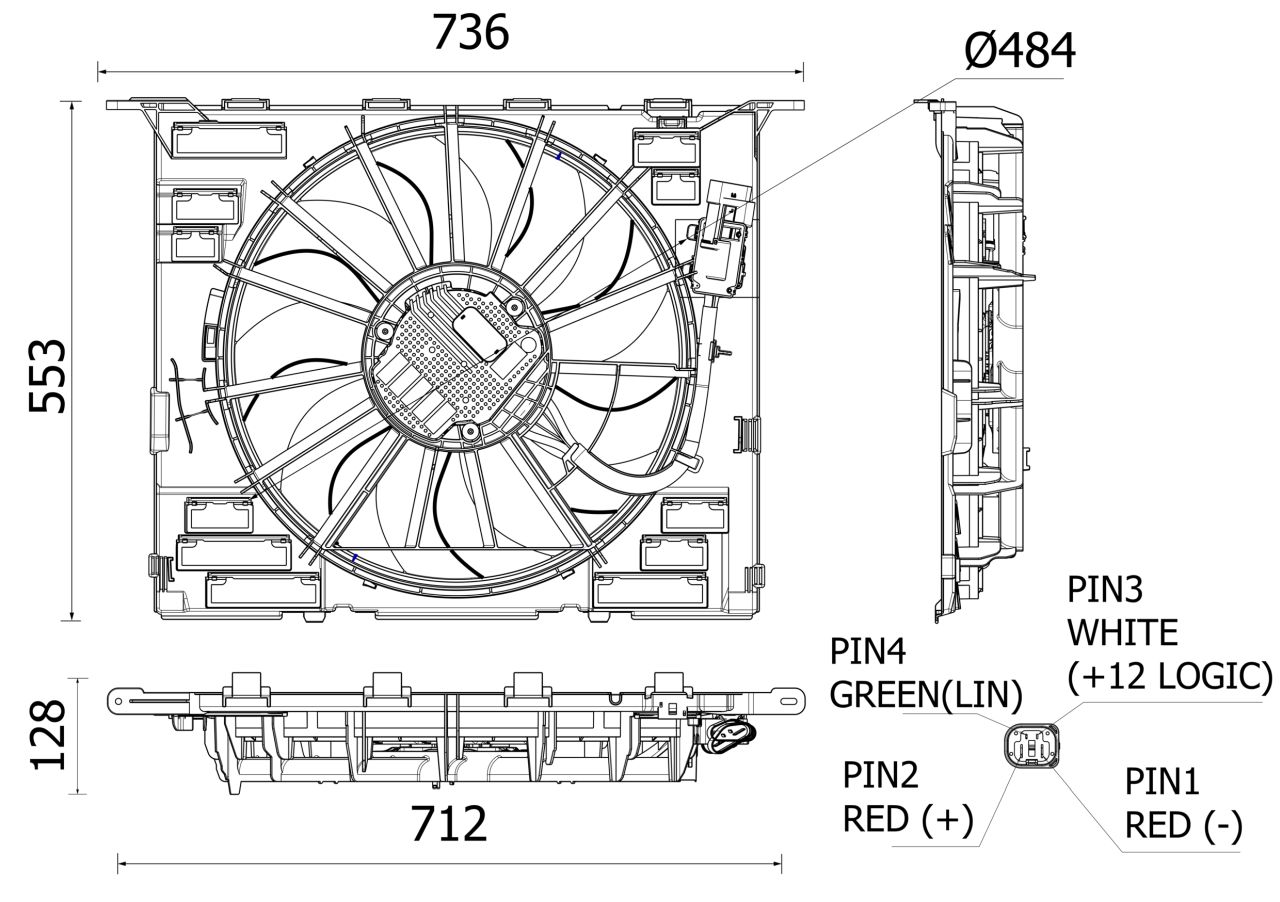 MAHLE PC Radiator/condenser fan  CFF535000P