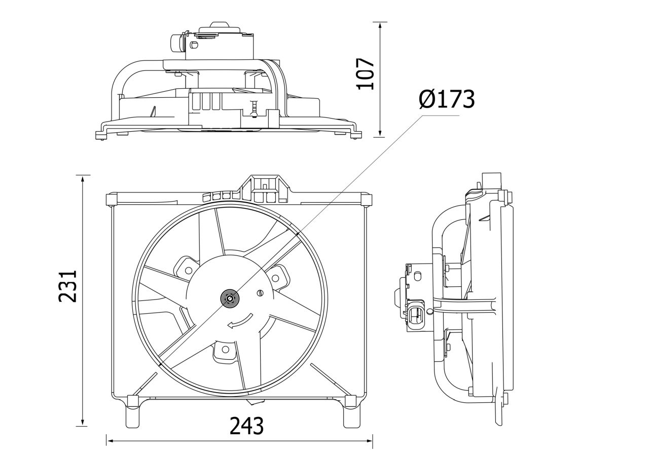 MAHLE PC Radiator/condenser fan  CFF541000P