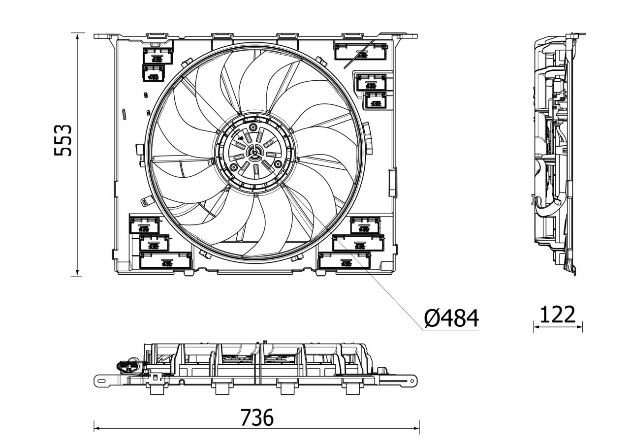 MAHLE PC Radiator/condenser fan  CFF542000P
