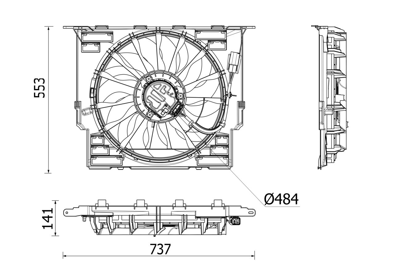 MAHLE Premium Line Radiator/condenser fan  CFF543000P