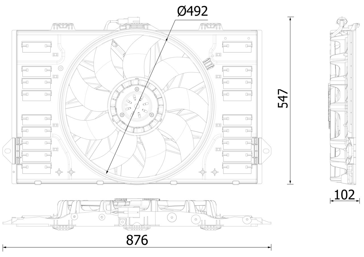 MAHLE Premium Line Radiator/condenser fan  CFF545000P