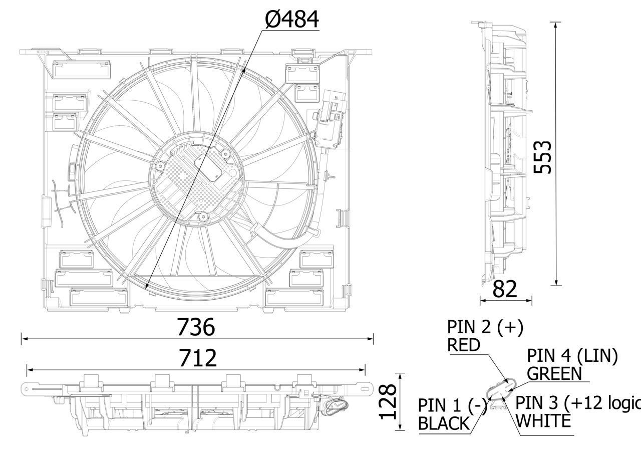MAHLE Premium Line Radiator/condenser fan  CFF549000P
