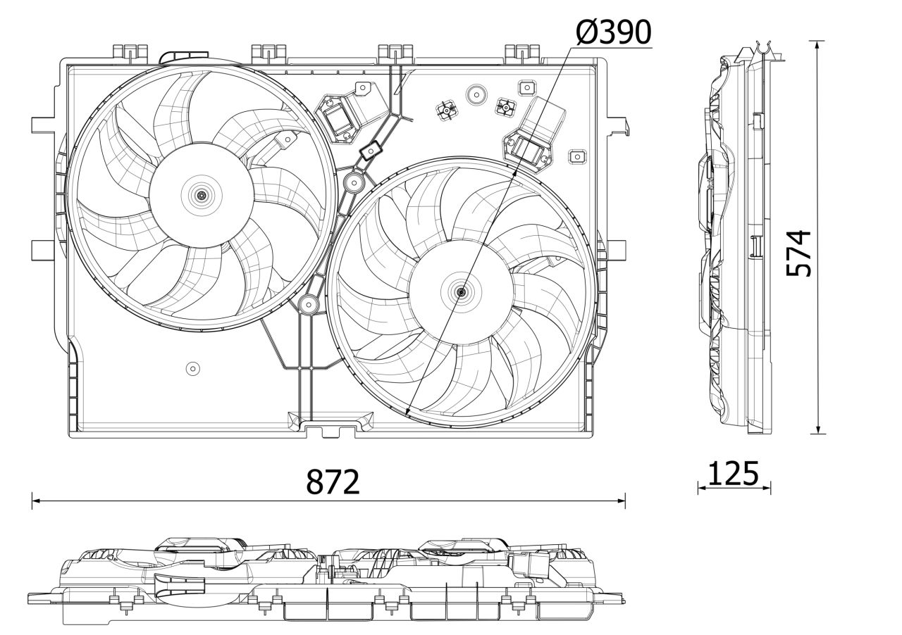 MAHLE Premium Line Radiator/condenser fan  CFF550000P