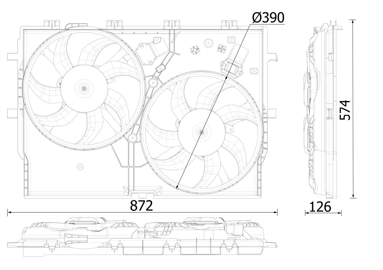 MAHLE Premium Line Radiator/condenser fan  CFF551000P