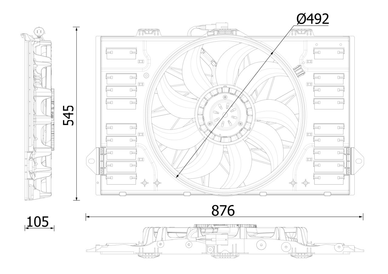 MAHLE Premium Line Radiator/condenser fan  CFF553000P