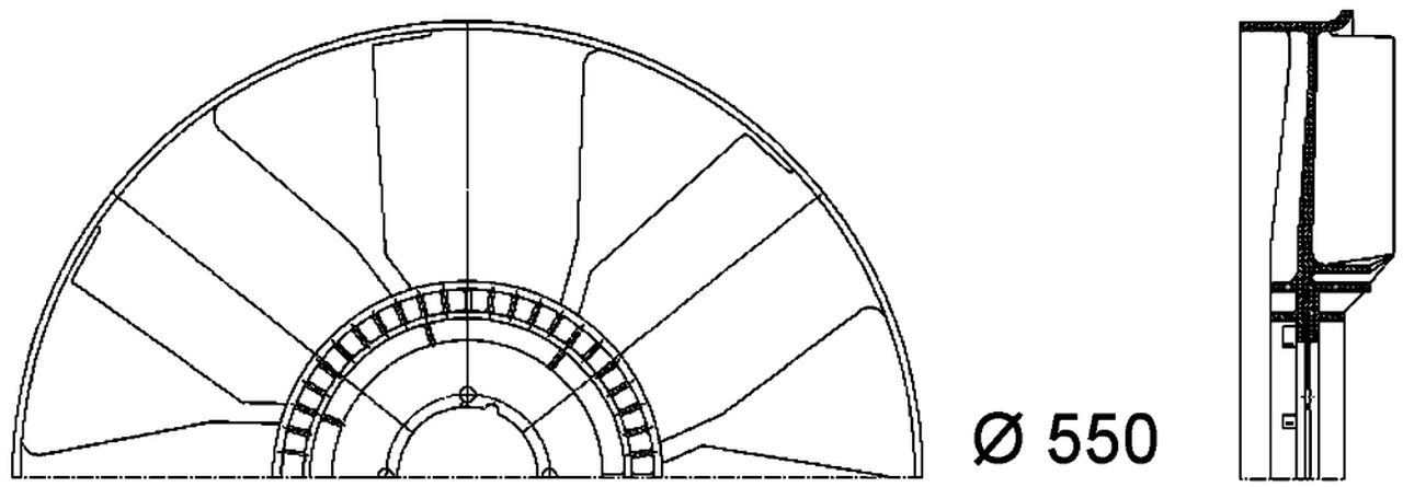MAHLE Truck/Bus Fan wheel CFW20000P