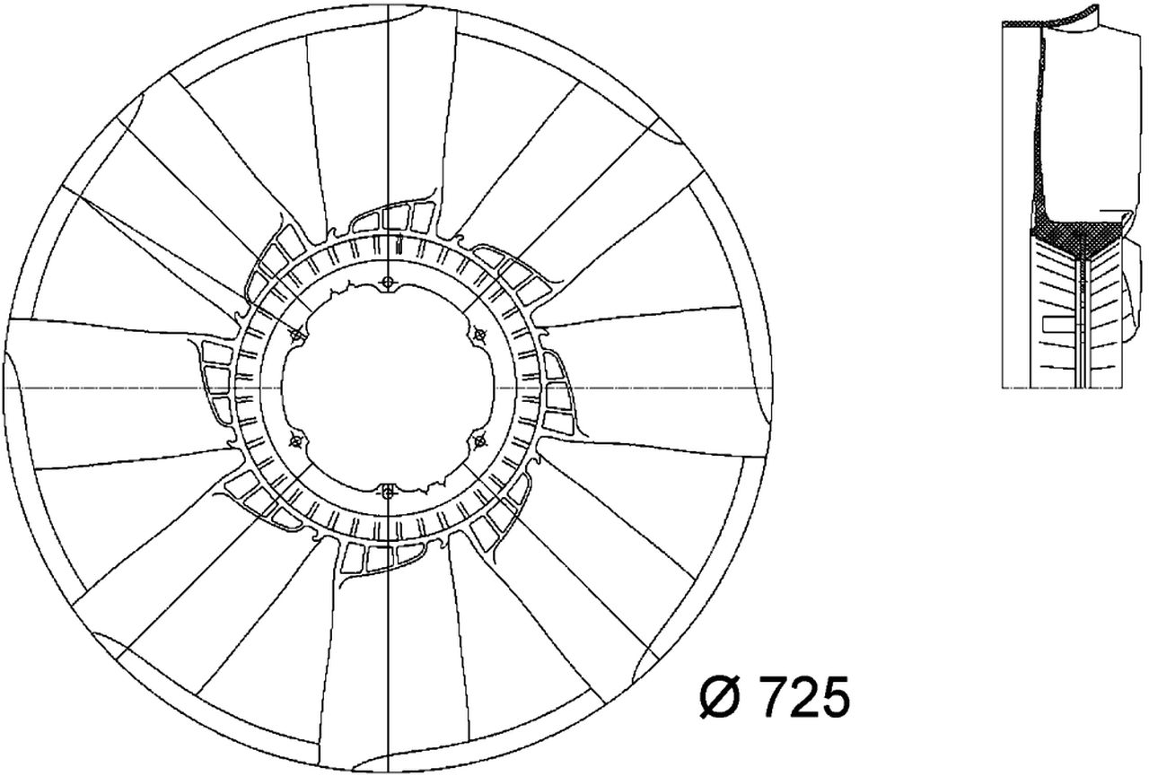 MAHLE Truck/Bus Fan wheel CFW22000P