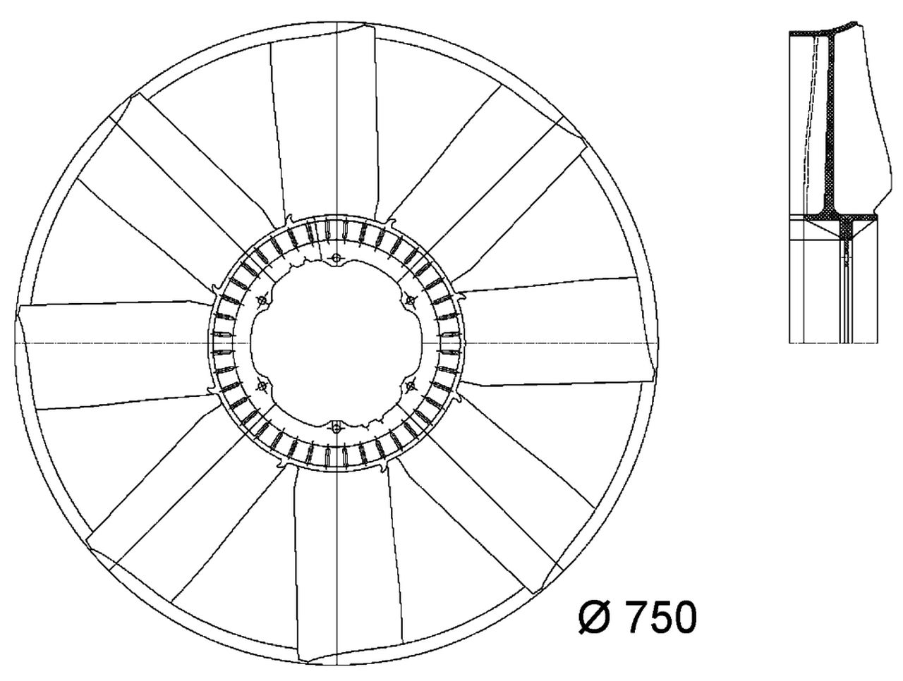 MAHLE Truck/Bus Fan wheel CFW23000P