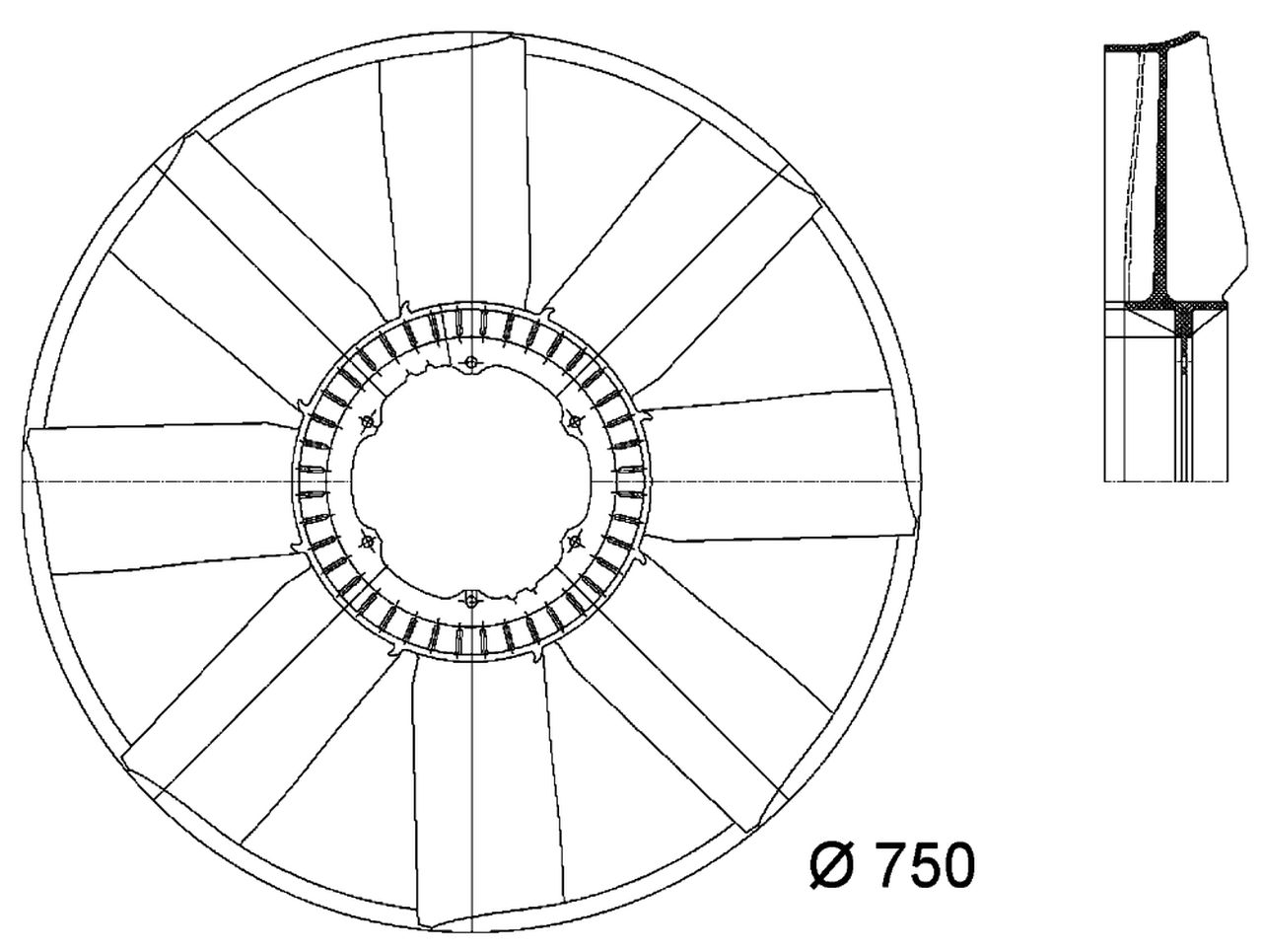 MAHLE Truck/Bus Fan wheel CFW23000P