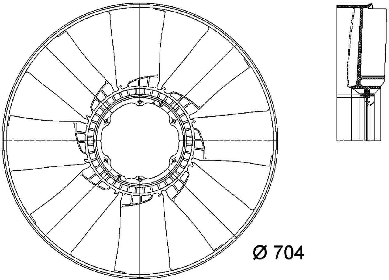 MAHLE Truck/Bus Fan wheel CFW25000P