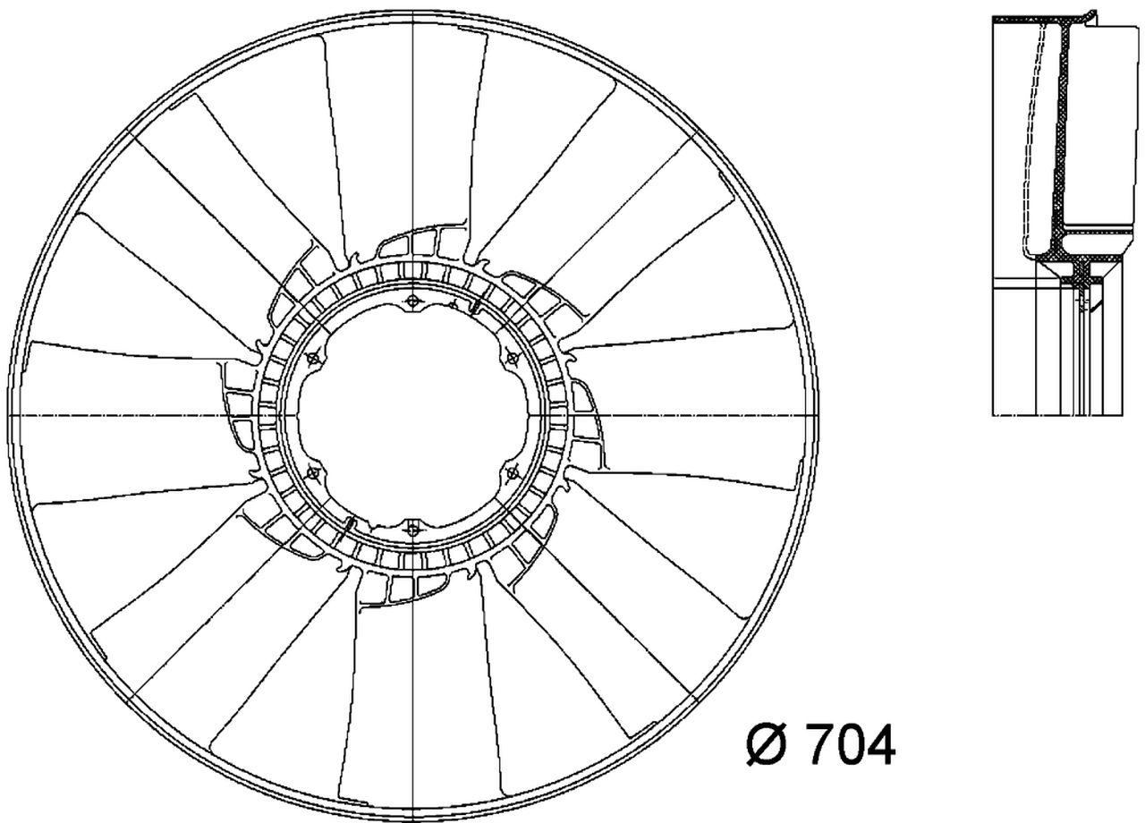 MAHLE Truck/Bus Fan wheel CFW25000P