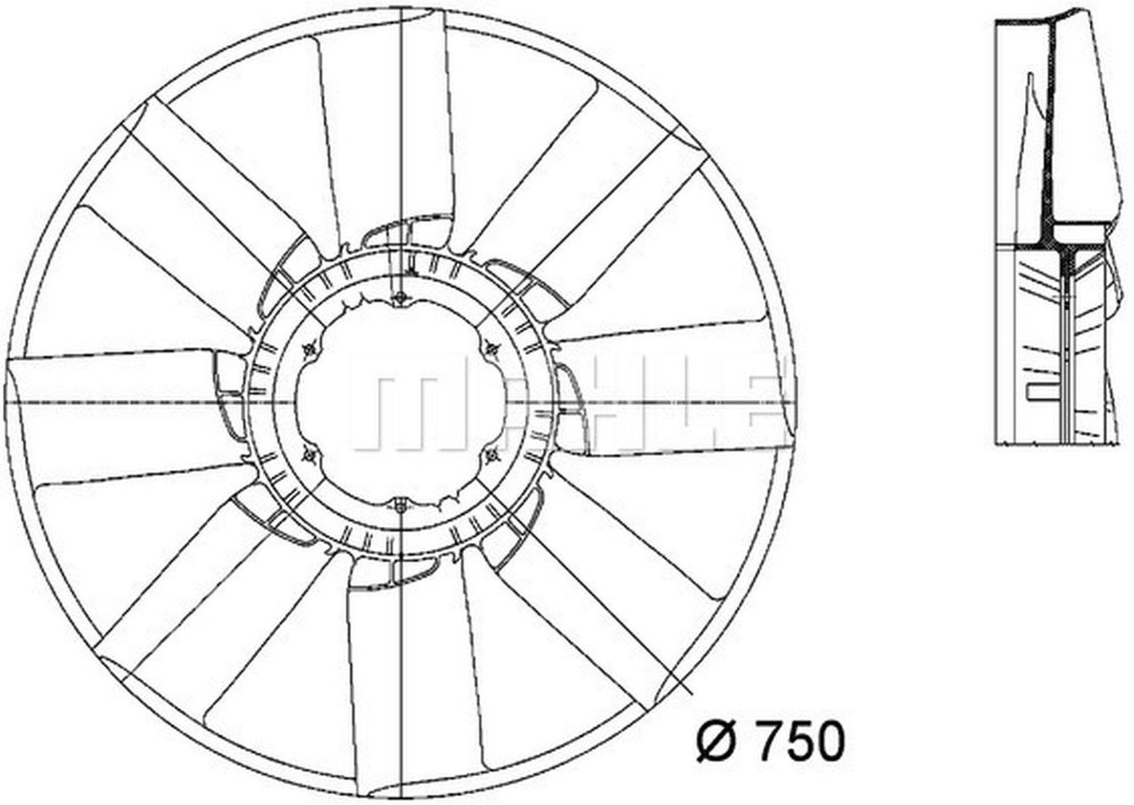 MAHLE Truck/Bus Fan wheel CFW26000P