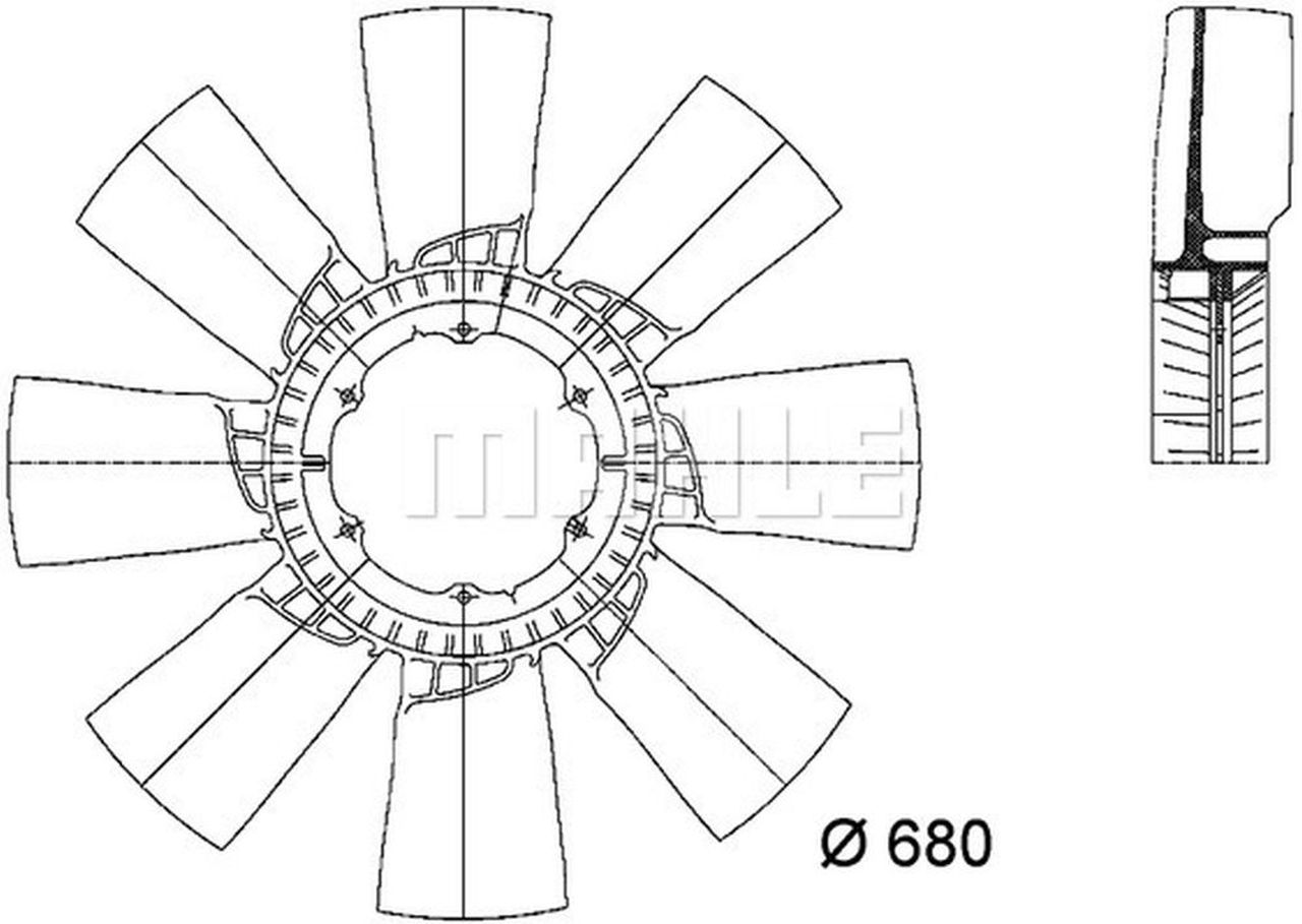 MAHLE Truck/Bus Fan wheel CFW27000P