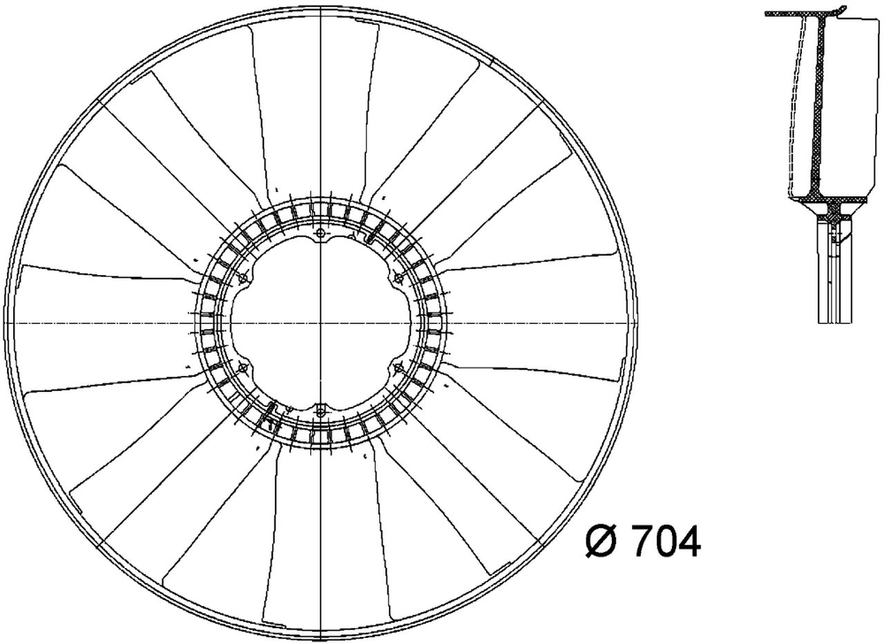 MAHLE Truck/Bus Fan wheel CFW31000P