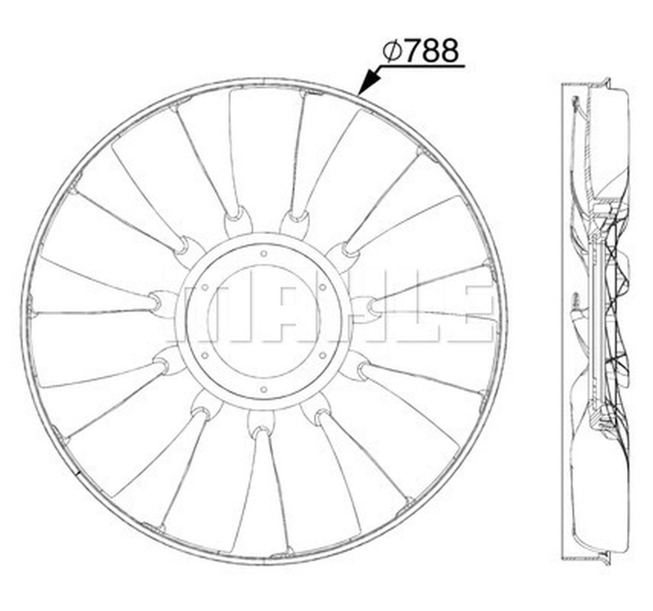 MAHLE Truck/Bus Fan wheel CFW36000P