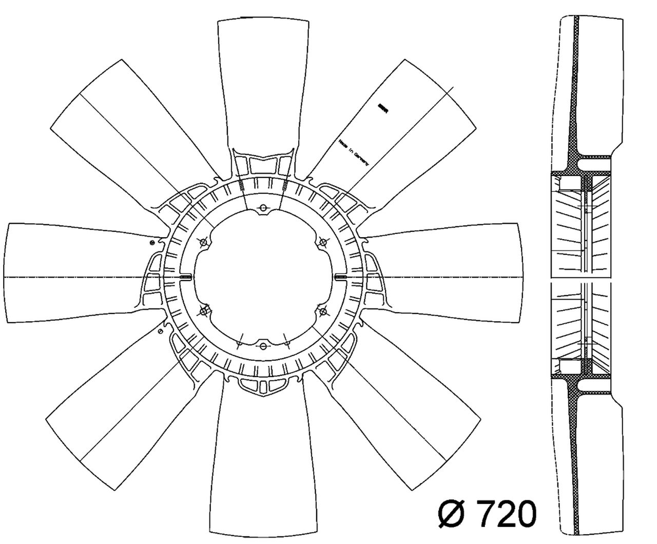 MAHLE Truck/Bus Fan wheel CFW37000P