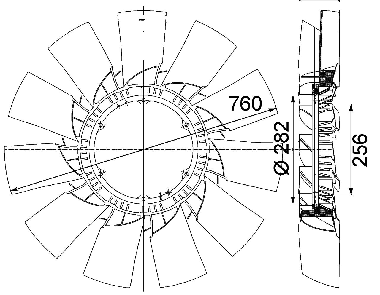 MAHLE Truck/Bus Fan wheel CFW41000P