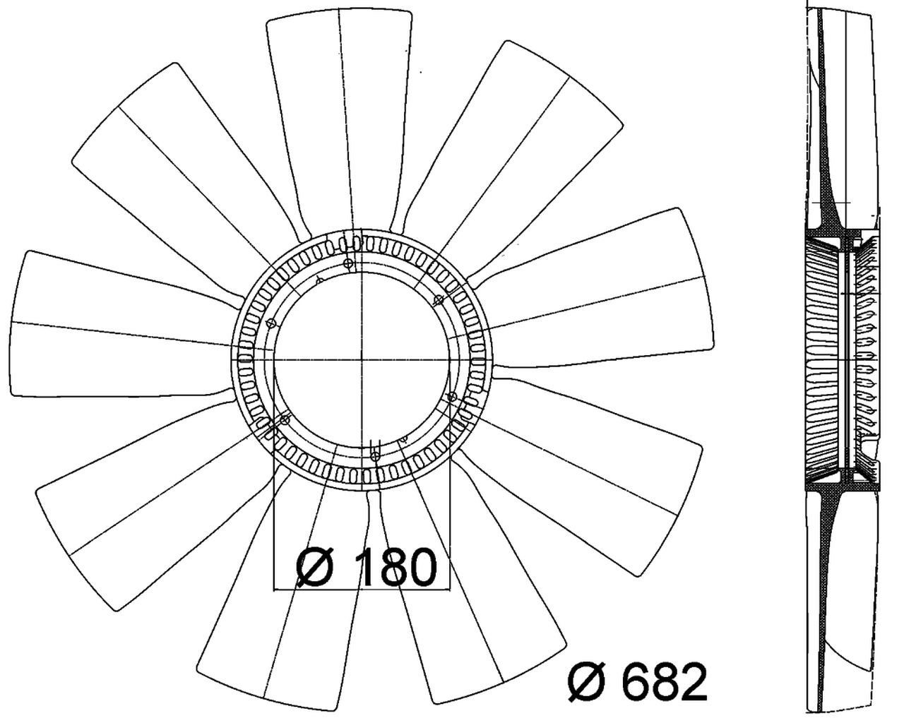 MAHLE Truck/Bus Fan wheel CFW47000P