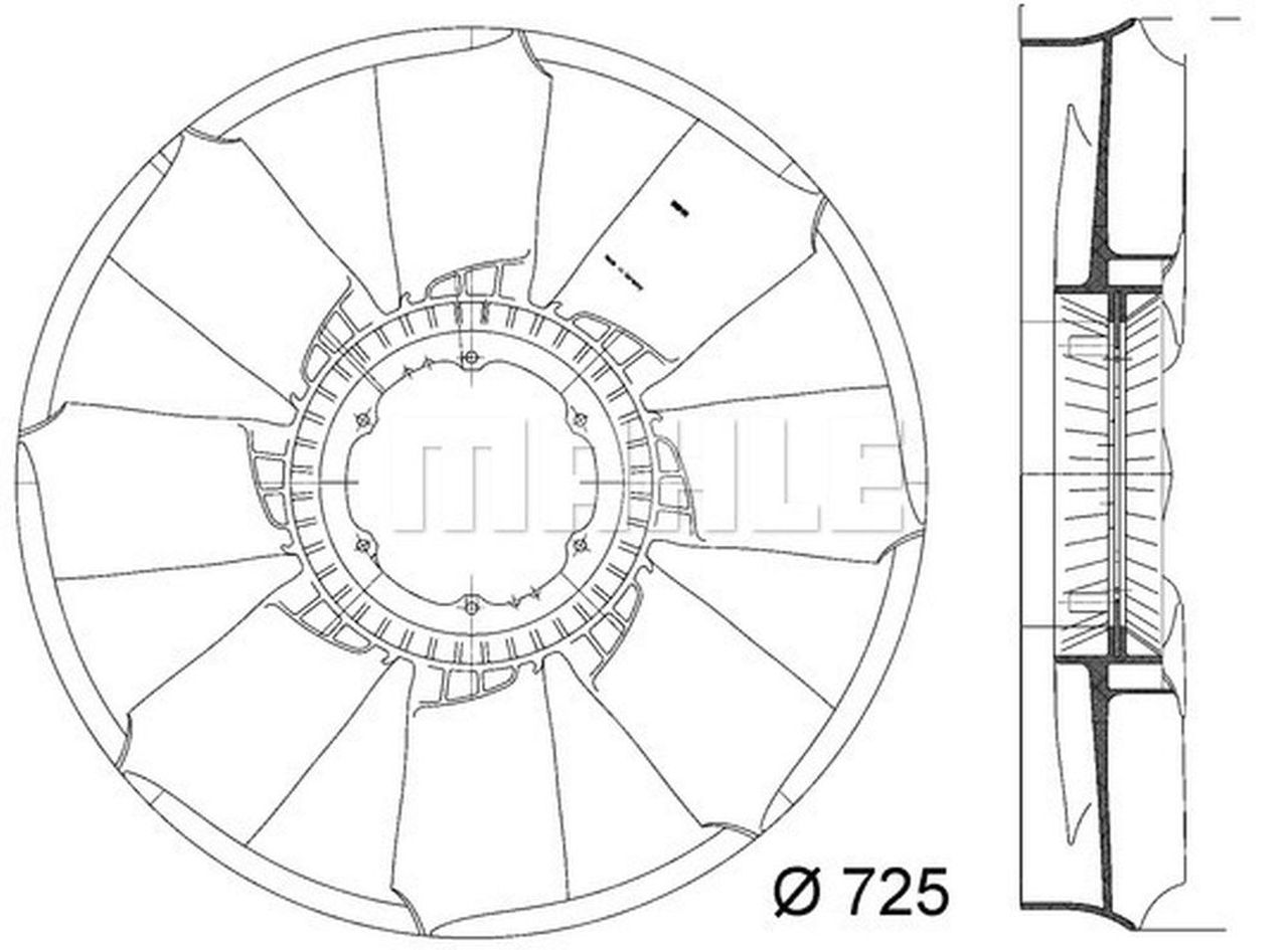 MAHLE Truck/Bus Fan wheel CFW50000P