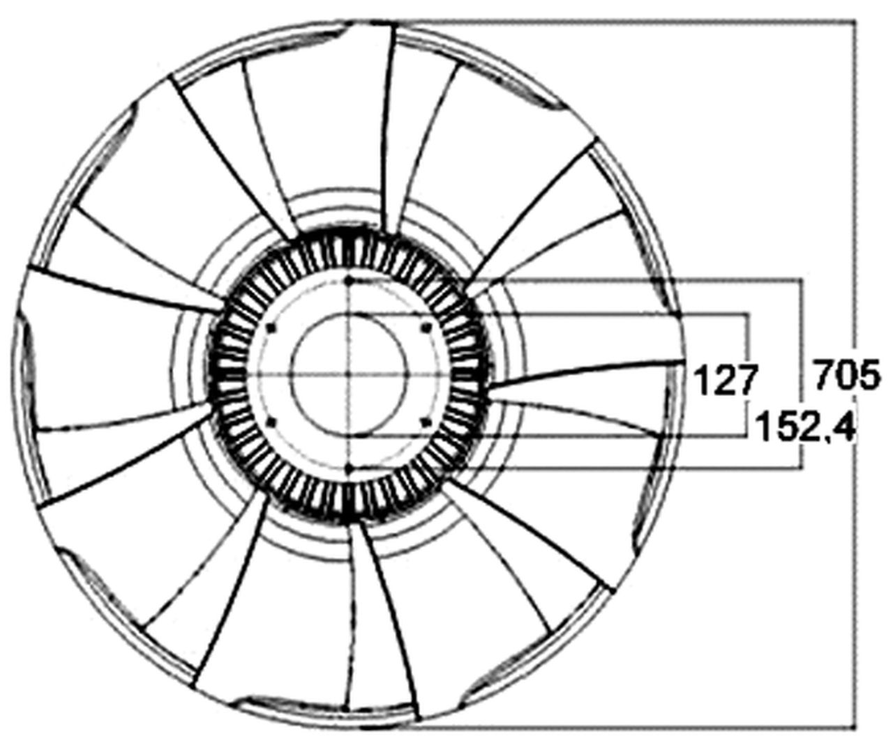 MAHLE Truck/Bus Fan wheel CFW53000P