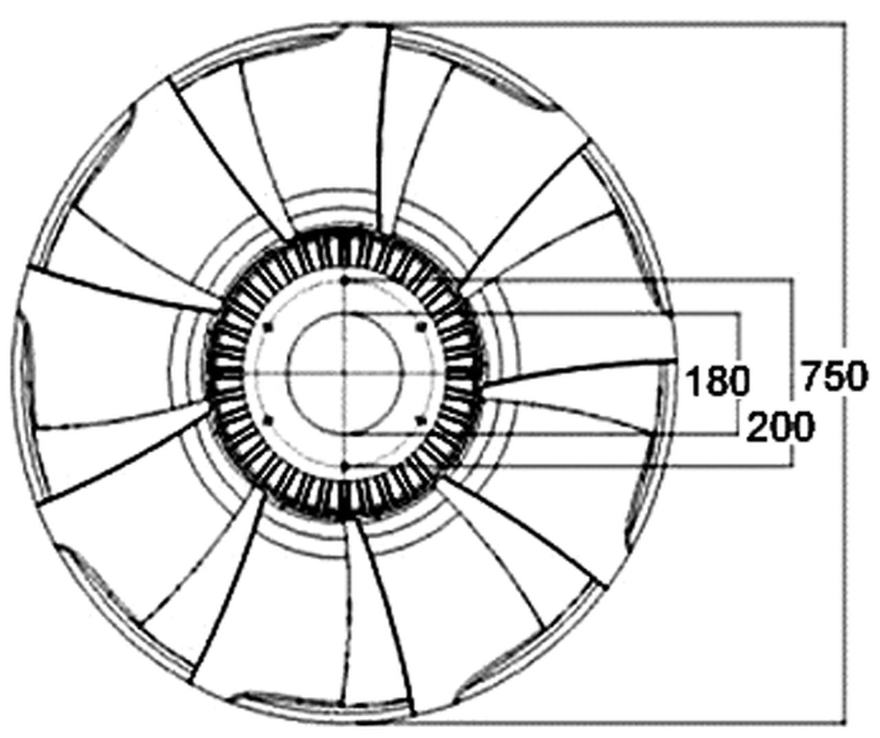 MAHLE Truck/Bus Fan wheel CFW54000P