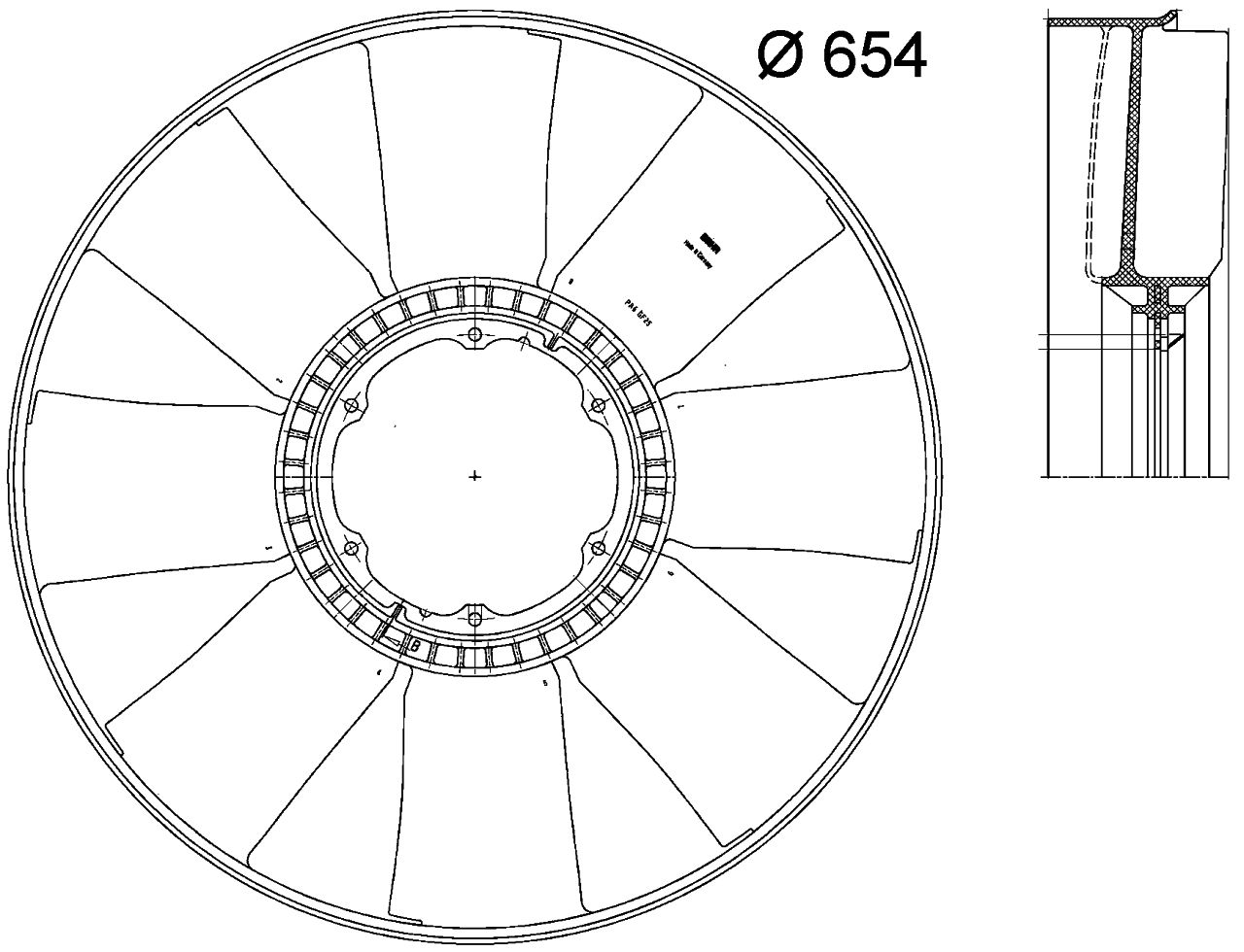 MAHLE Truck/Bus Fan wheel CFW57000P