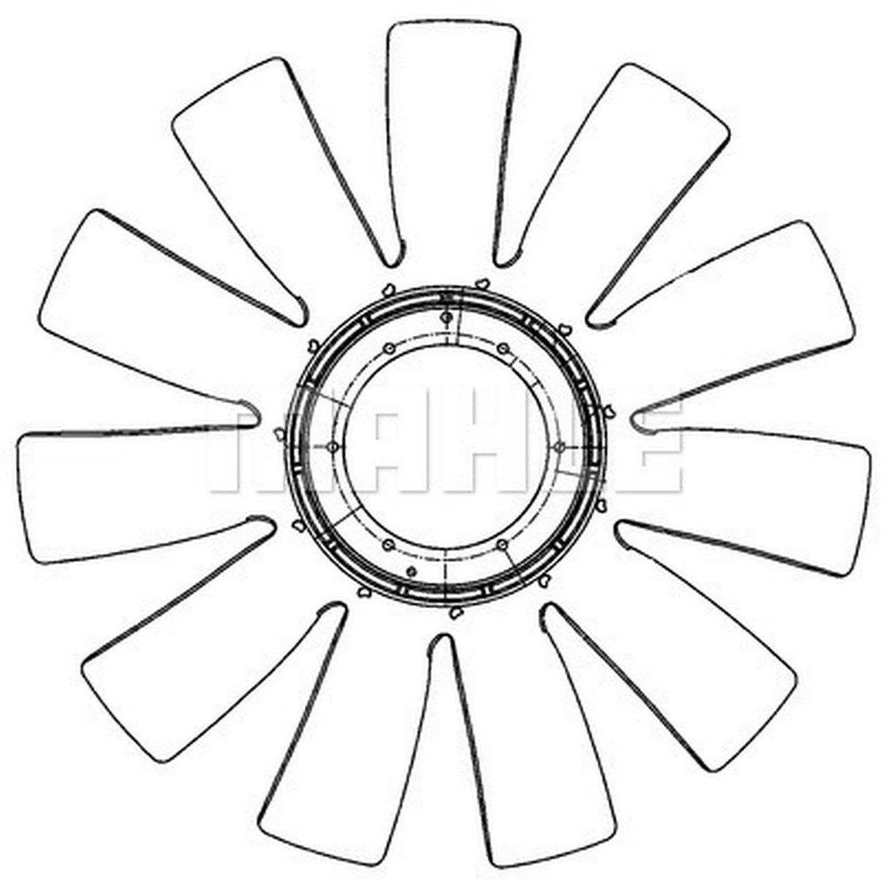 MAHLE Truck/Bus Fan wheel CFW75000P