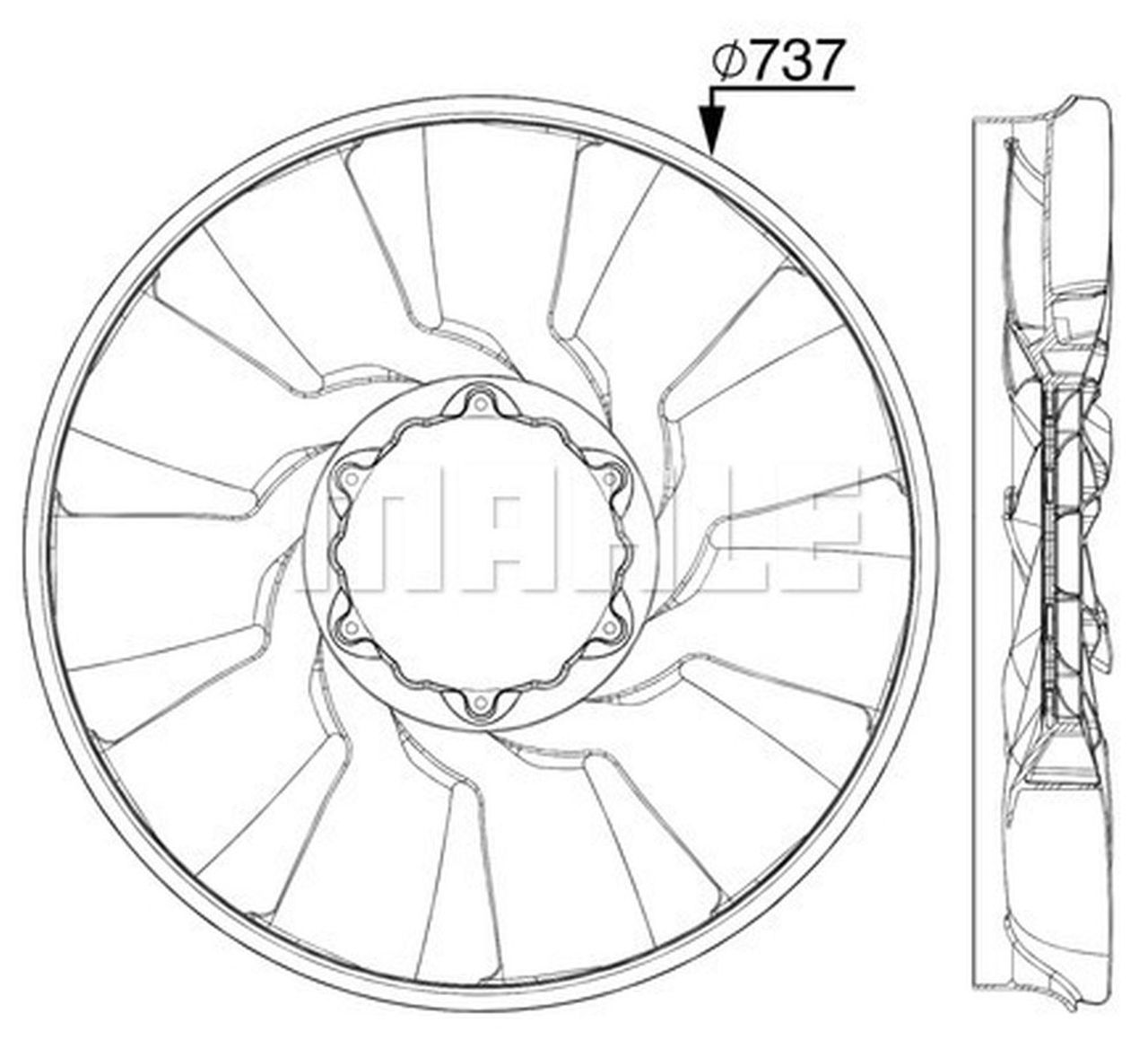 MAHLE Truck/Bus Fan wheel CFW88000P