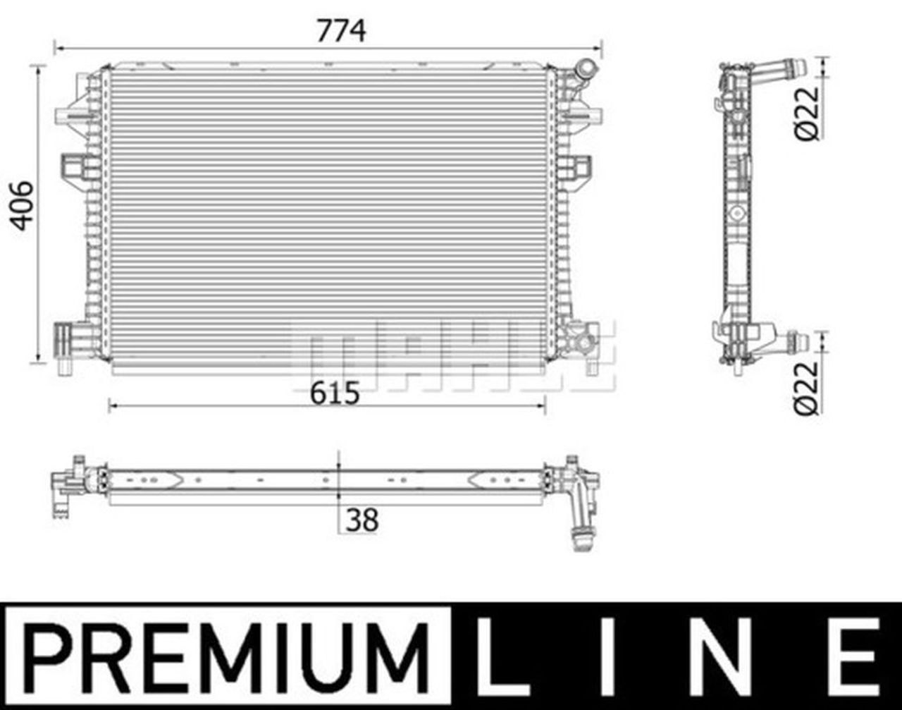 MAHLE Premium Line Low-temperature radiator CIR30000P