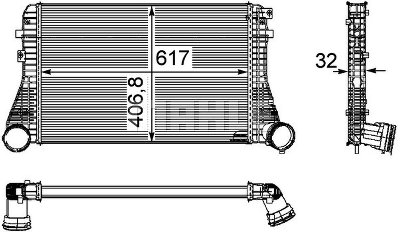 MAHLE PC Charge air cooler CI161000P