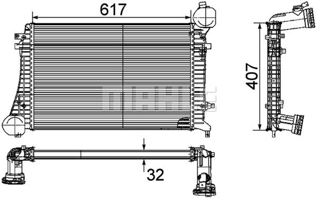 MAHLE PC Charge air cooler CI162000P