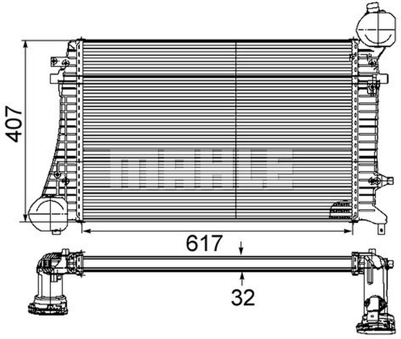 MAHLE PC Charge air cooler CI164000P