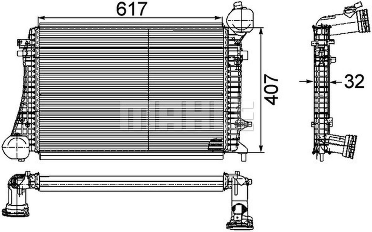MAHLE PC Charge air cooler CI166000P