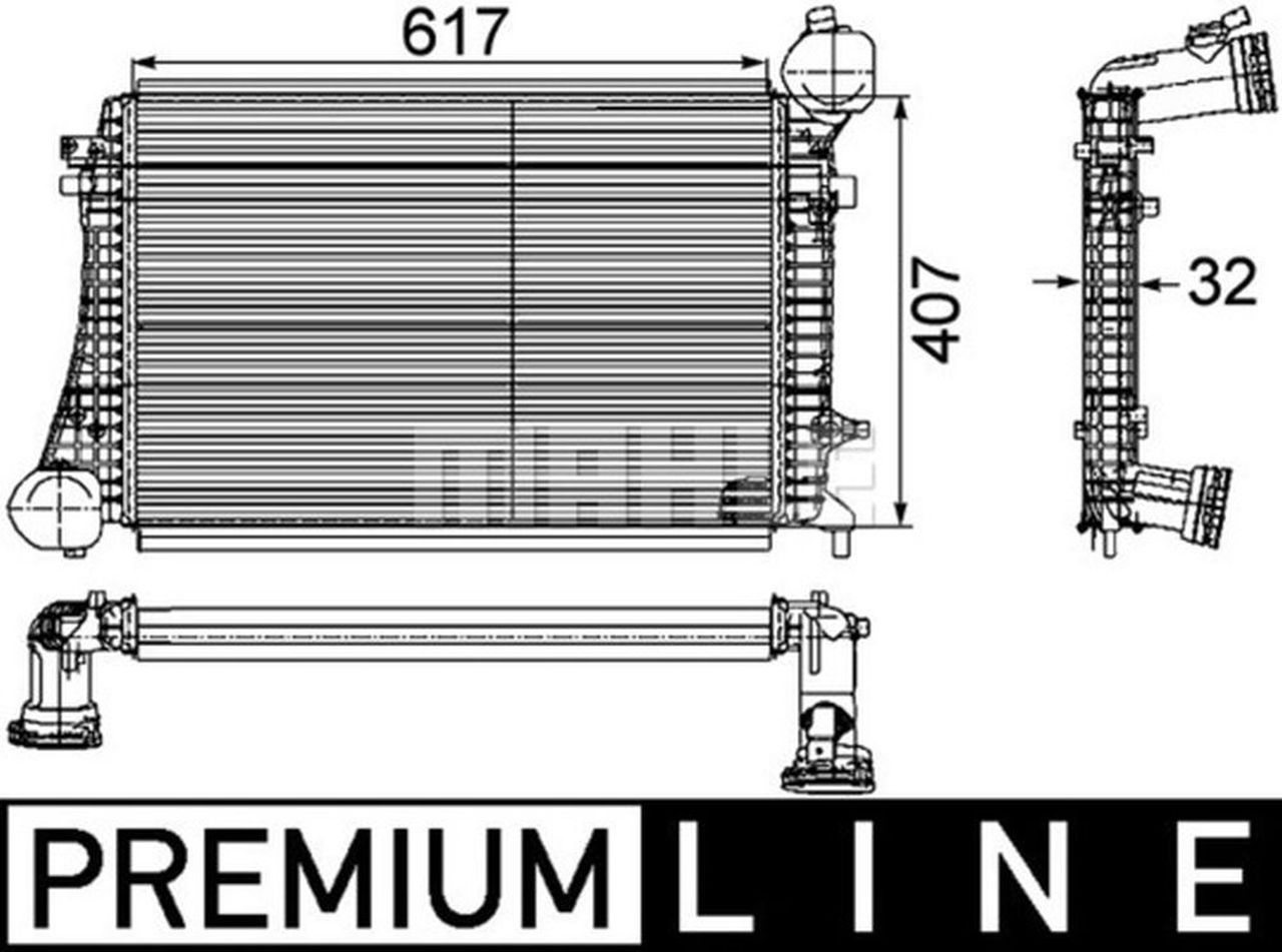 MAHLE PC Charge air cooler CI166000P