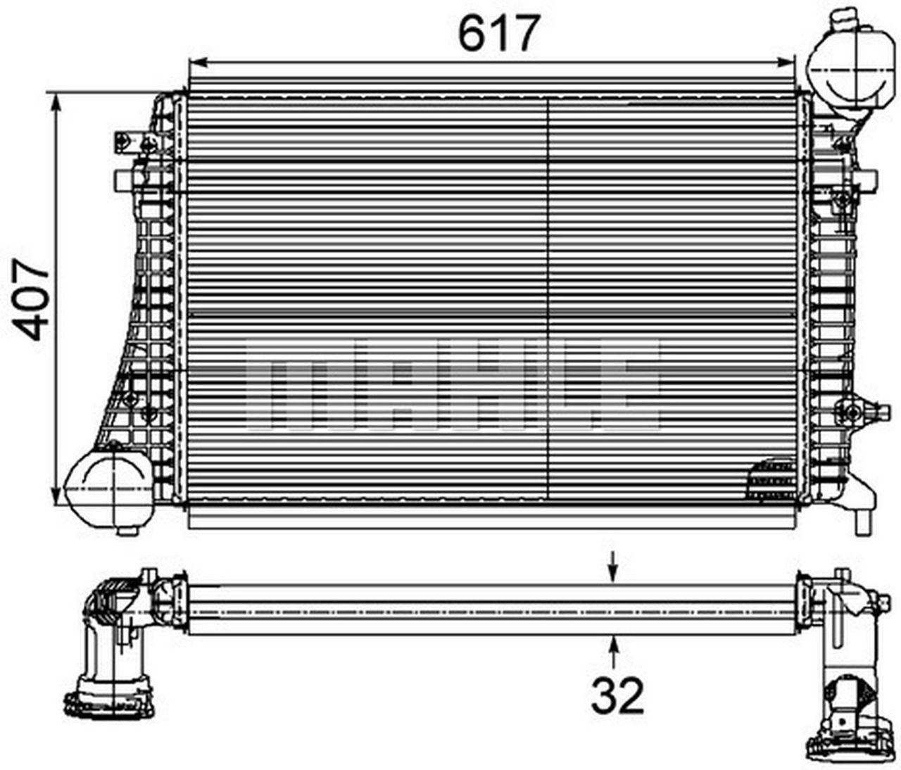 MAHLE PC Charge air cooler CI167000P