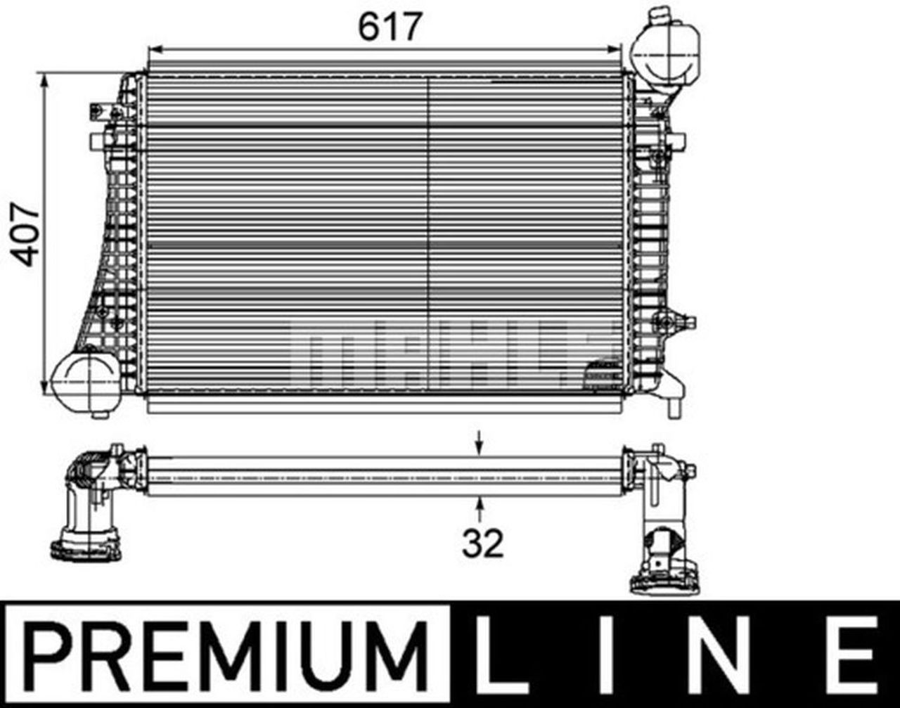 MAHLE PC Charge air cooler CI167000P