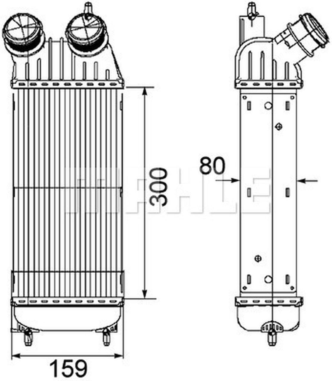 MAHLE LCV Charge air cooler CI171000P