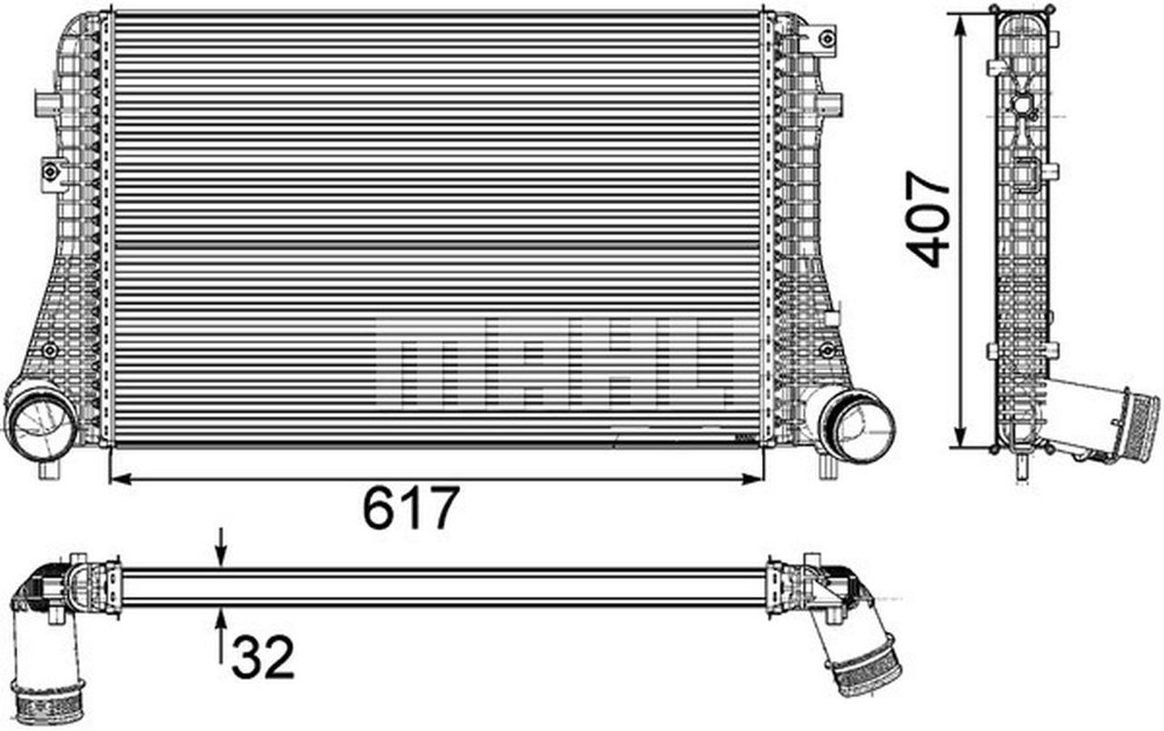 MAHLE PC Charge air cooler CI208000P