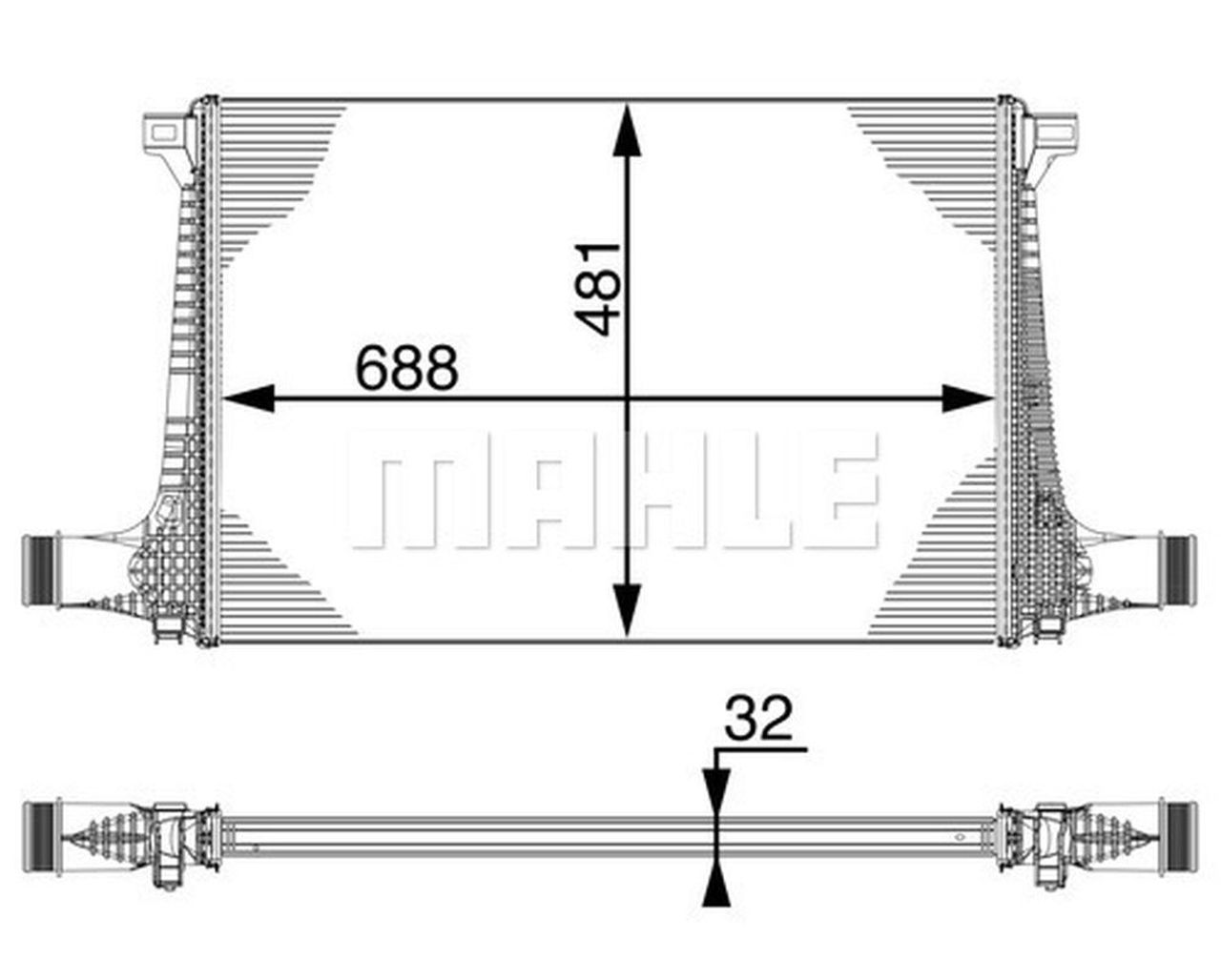 MAHLE PC Charge air cooler CI220000P