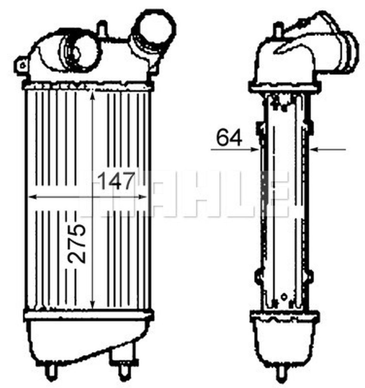 MAHLE PC Charge air cooler CI309000P