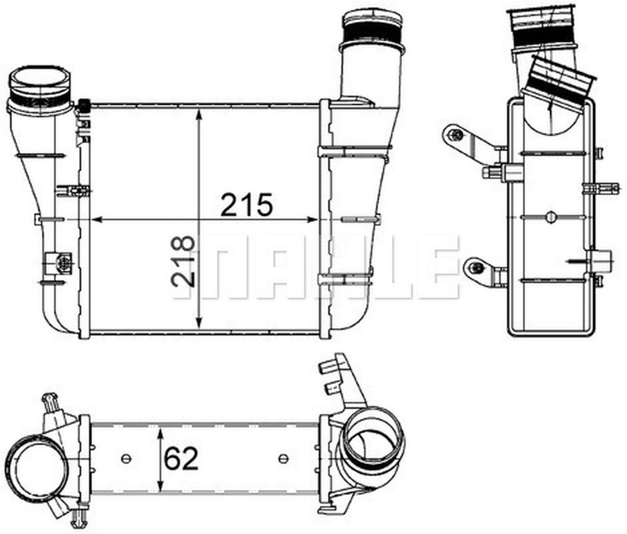 MAHLE PC Charge air cooler CI336000S